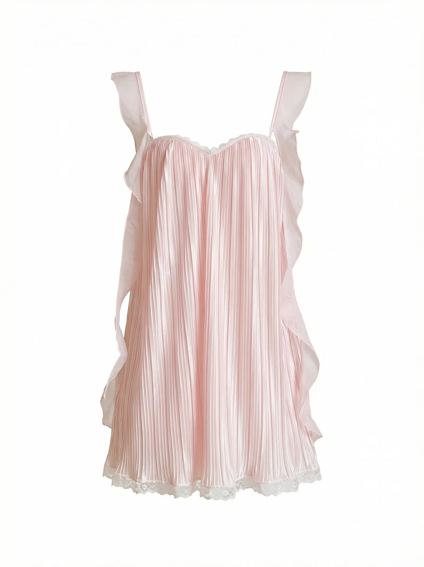 Pink Pink Pleated Chemise by Openme lingerie — Cherry Blossom