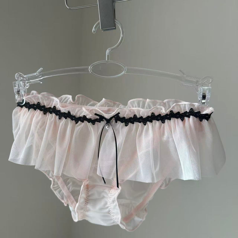 Pink Rose Lace Briefs by Openme lingerie — Felling rosy