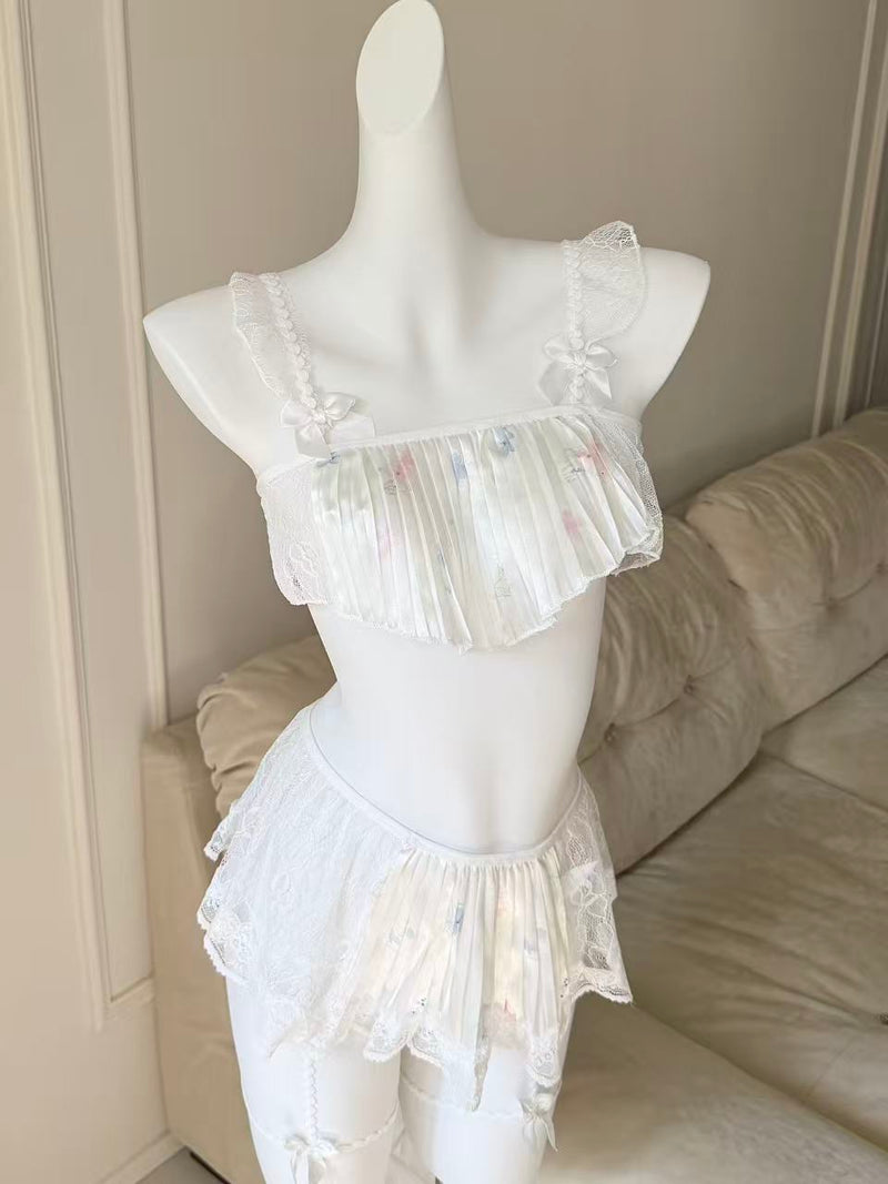 White White Angel Lace Two-Piece by Openme lingerie — vanilla girl