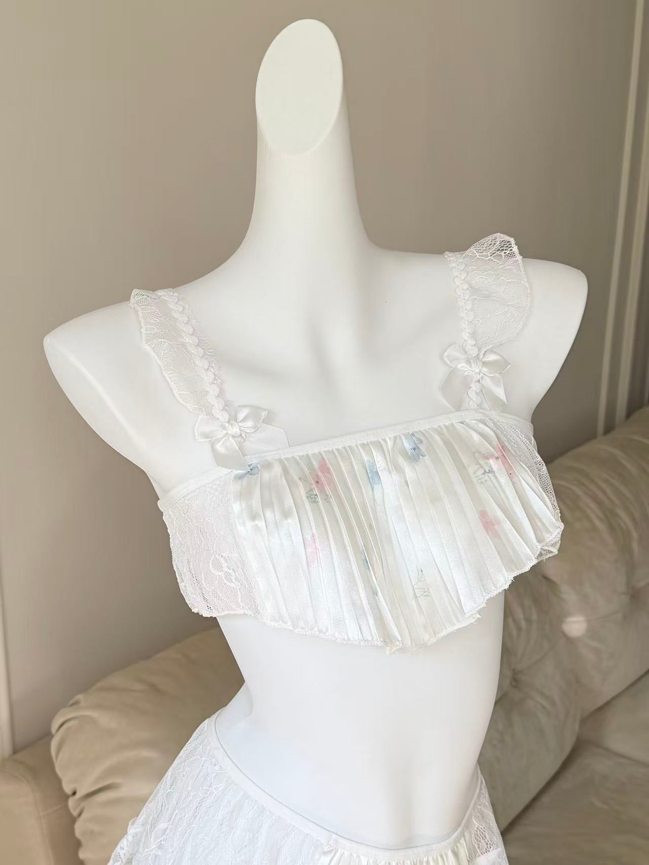 White White Angel Lace Two-Piece by Openme lingerie — vanilla girl